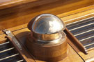 Atlantic schooner, polished bronze mushroom vent...