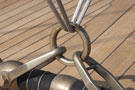 Atlantic three-mast schooner, custom bronze boom buffer...